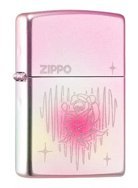 zippo打火机正品 心率玫瑰雕刻圣诞节礼物生日送男生刻字520礼物