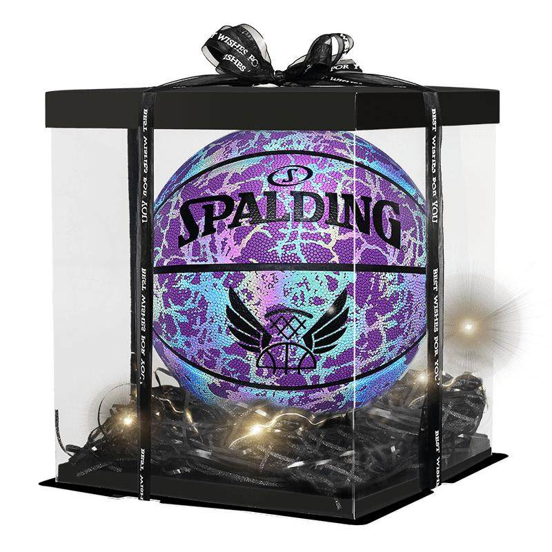 斯伯丁反光篮球发光荧夜光七夕情人节礼物送男朋友生日帅气女学生