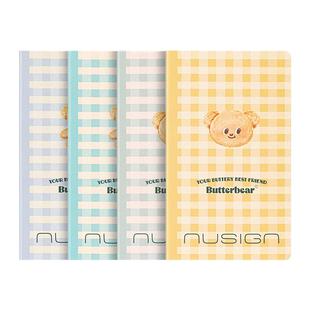 Nusign纽赛黄油小熊联名小笔记本随身口袋本手帐本迷你便携高颜值得力质感学生日记本学习记事本