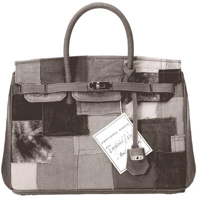 明星同款复古拼接通勤手提女包