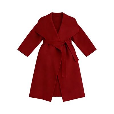 DPLAY加宽大翻领毛呢大衣