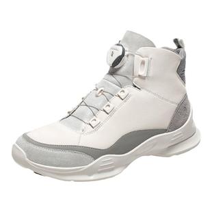 Hush Puppies女鞋冬季高帮靴真皮免系带机能靴休闲短靴超轻B4Q11