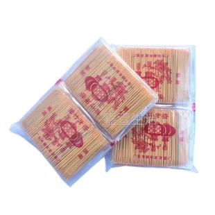 正宗丰顺苗竹一次性牙签家用双尖竹制水果签红灯笼老品牌袋装细签