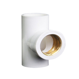 PVC内丝弯头20 25 32直通4分6分1寸三通给水管入铜内牙变径转接头