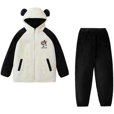 亲嘴猫蜡笔小新珊瑚绒睡衣