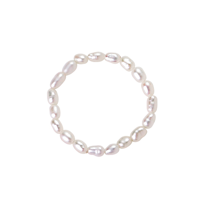 天然淡水珍珠戒指女复古小众戒子