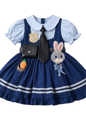 朱迪兔子警官衣服女童cos洛丽塔