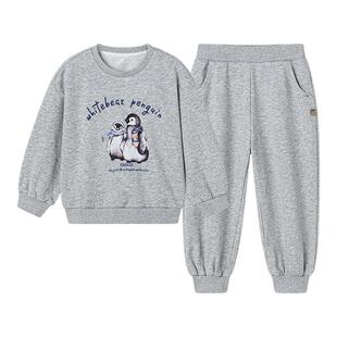 嫚熙童装儿童套装2026新款男女童宽松休闲春款衣服百搭卫衣卫裤