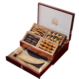 春节过年礼品送礼淡干海参鲍鱼礼盒装花胶五拼海味干货送长辈顺丰