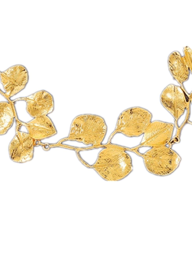 个性气质树叶项链Personality metal leaves necklace women 2024