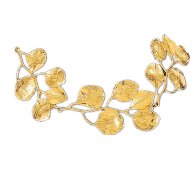 个性气质树叶项链Personality metal leaves necklace women 2024