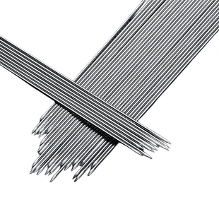 食品级304不锈钢烧烤签圆签字烤肉签子羊肉串签子家用烧烤针户外