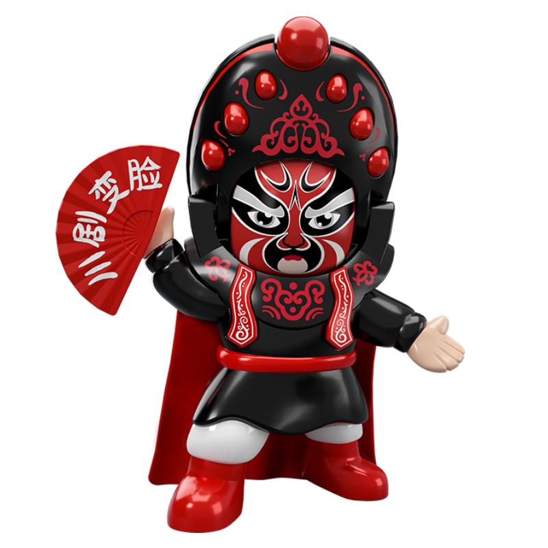 变脸川剧娃娃玩具京剧脸谱熊猫玩偶公仔摆件通用国粹潮四川纪念品