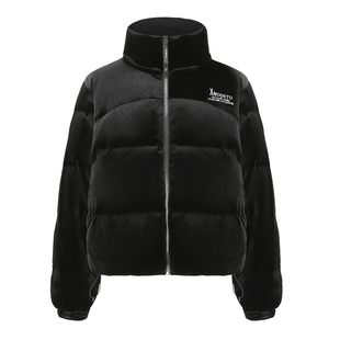 安欧兔【丝绒羽绒服】加厚面包服女 冬季高领保暖短款外套