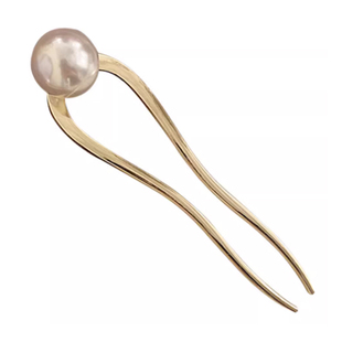 高级感珍珠u型发簪女气质发钗簪子2025新款新中式丸子头盘发头饰