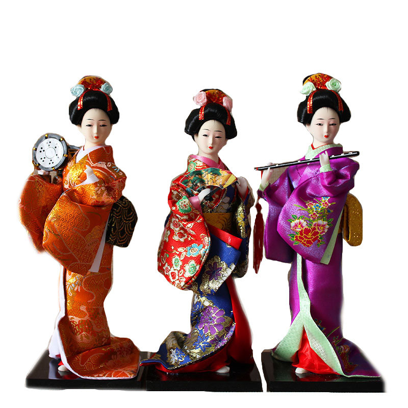 日本艺妓绢人偶和服日式歌舞伎人形摆件料理餐厅寿司烧肉店铺装饰