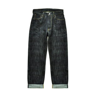 沾酱 风林火山 16.8OZ爆竹节重磅44宽松直筒牛仔裤男赤耳丹宁复古