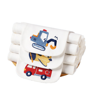 儿童吸汗巾纯棉幼儿园绣名字隔汗巾宝宝全棉纱布a类垫背大号止汉