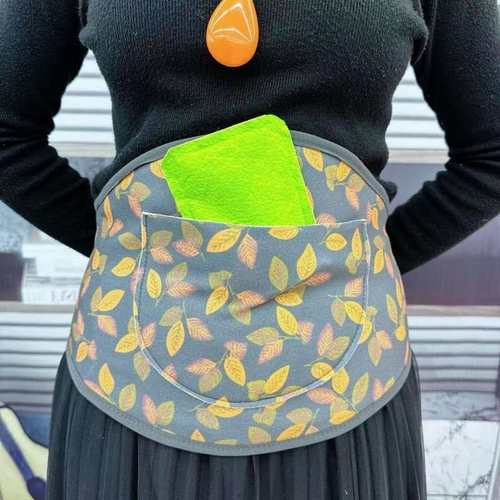 新款德绒加绒加厚粘贴护腰带保暖防寒肚子护胃暖宝腰腹加口袋兜女