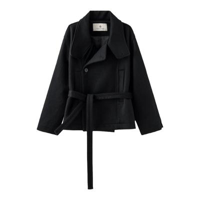 【清仓买三免一区】 羊绒羊毛Lemai*e风立领气质收腰显瘦大衣外套