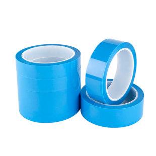 PET冰箱固定胶带 家电打印机传真机固定单面自粘无痕蓝色透明胶布