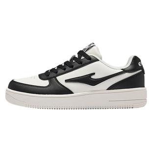 鸿星尔克运动鞋女鞋2026新款初中学生黑白熊猫鞋皮面防水休闲鞋子