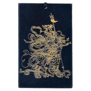 和田玉吊坠华光大帝马灵耀马王爷马天君玉牌平安挂饰精致刻字玉坠