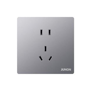 俊朗旗舰店官网开关插座面板家用86型五孔墙壁 16A空调二三 D3灰