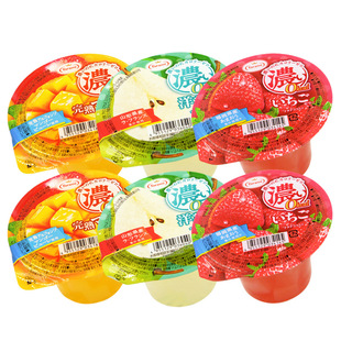 Tarami原装进口香浓0卡果冻草莓味芒果味苹果味休闲零食195g*6杯