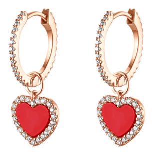 【生日礼物】APM Monaco爱心耳钉耳环女纯银玫轻奢新年礼物耳饰