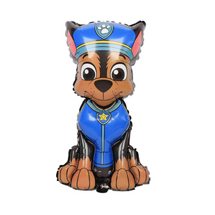 带轮走路汪汪队狗狗铝膜气球卡通阿奇天天儿童生日周岁场景装饰