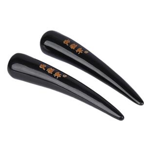 正宗真牛角按摩棒大号按压穴位敲胆经足底拔经络棍拨筋棒送收纳袋