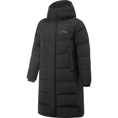 李宁防泼水连帽男长羽绒服运动服