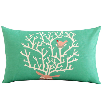 北欧长方形沙发抱枕腰枕含芯套棉麻简约靠垫长条椅子靠背大号方枕