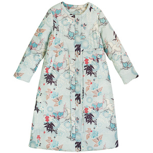 文艺羽绒服女款冬季仙鹤印花外套