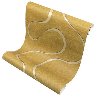 素色金黄色金箔墙纸非自粘卧室客厅蚕丝金色壁纸店铺装修背景佛堂