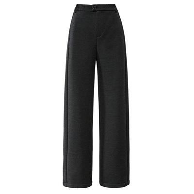 逸阳羊毛高腰直筒通勤百搭阔腿裤