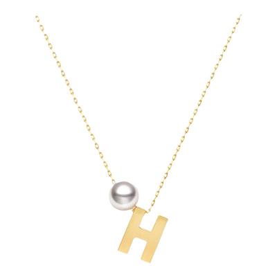 HELAS赫拉海水珍珠字母定制项链