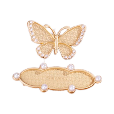 非遗宋锦手工diy发夹合金底托