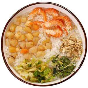 7包*140g海鲜粥配料咸粥组合虾仁干贝墨鱼速食潮汕早餐营养粥包邮