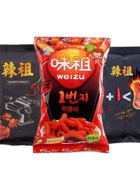 韩国进口即食爆辣炒年糕条海苔