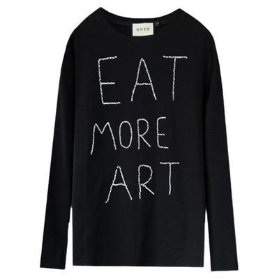 大码字母结打底衫有长袖有短袖