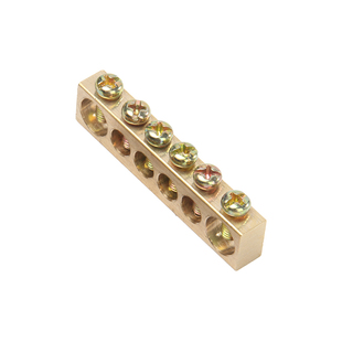 单排接地铜排地排接线端子7*9地线排6/10/16孔地排铜条配电箱地排