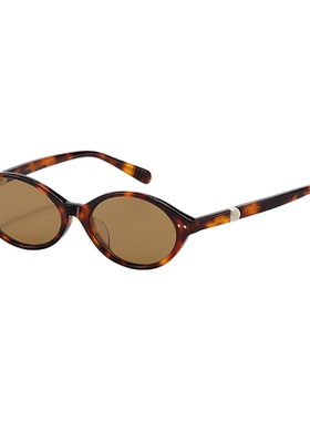 Jennie款镶嵌珠宝墨镜女防紫外线猫眼窄框椭圆框老钱风珍珠yaoll