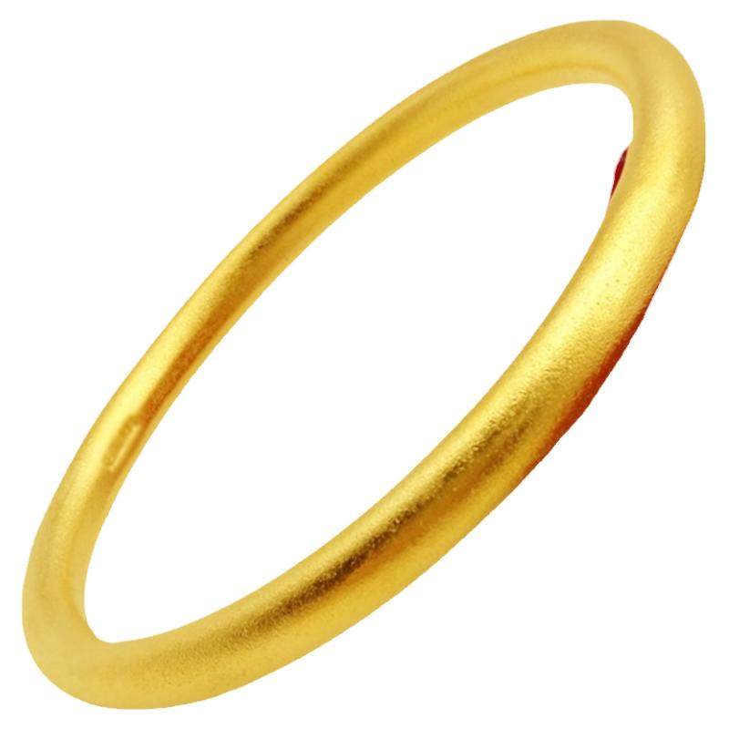 古法金传承手镯女不掉色正品莲花三九钢印镀金手镯子越南沙金首饰