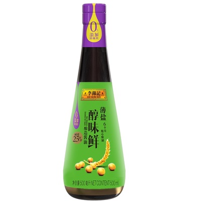 李锦记薄盐醇味鲜500ml