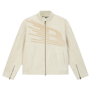 【蔡徐坤同款】BONELESS速度B激光烧花麂皮绒夹克宽松立领外套潮