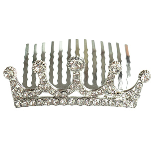 儿童皇冠头饰发夹小女孩公主发饰韩国气质水钻小王冠插梳发卡生日