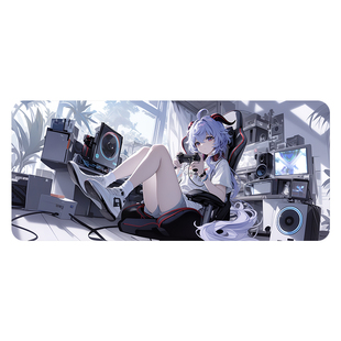 动漫系列超大号鼠标垫二次元学生电脑键盘垫笔记本桌垫电竞防滑