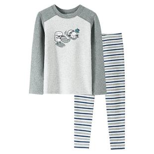 英博伦男童秋衣秋裤套装纯棉保暖儿童内衣睡衣秋冬季中大童棉毛衫